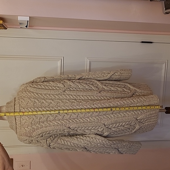 LAUREN RALPH LAUREN heathered cream hand knit sweater - Picture 3 of 8